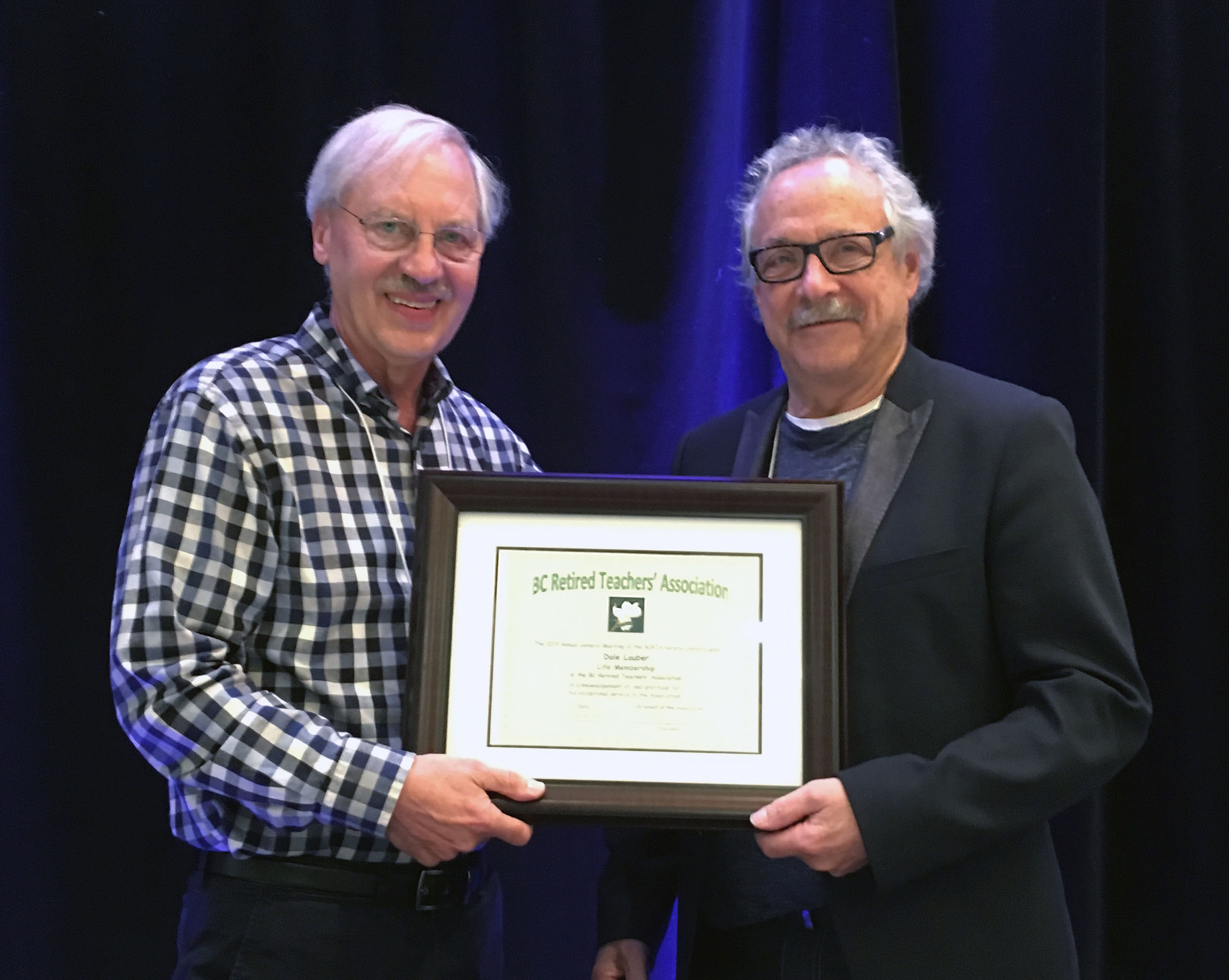 Dale Lauber Awarded Life Membership